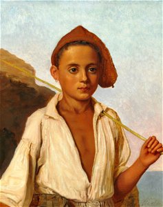 Christen Købke - Portrait af en Fiskerdreng fra Capri