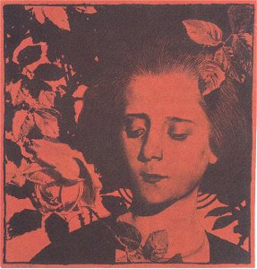 Kolo Moser - Mädchen in Rosen4 - 1898
