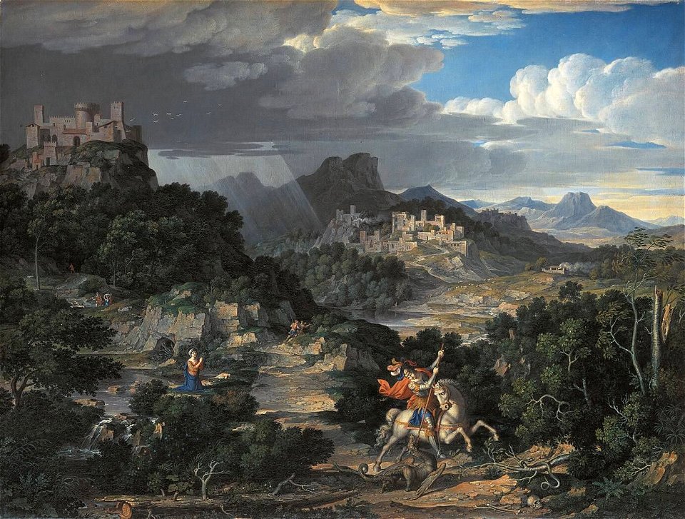 Joseph Anton Koch - Heroische Landschaft mit dem hl. Georg - 4907 - Bavarian State Painting Collections