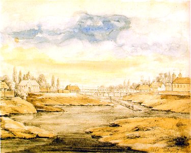 Kobryń, Muchaviecki most. Кобрынь, Мухавецкі мост (N. Orda, 7.04.1864)