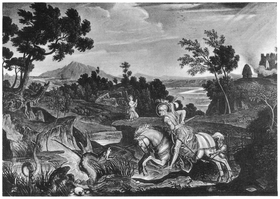 Joseph Anton Koch Landschaft mit St. Georg