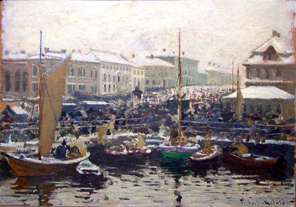 Fredrik Kolstø - From the Fish Market in Bergen - NG.M.00360 - National Museum of Art, Architecture and Design