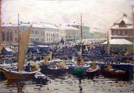 Fredrik Kolstø - From the Fish Market in Bergen - NG.M.00360 - National Museum of Art, Architecture and Design