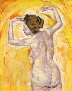 Kolo Moser - Rückenakt mit erhobenen Armen - ca1915