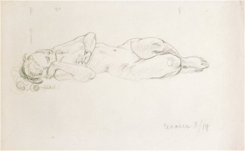 Kolo Moser - Figurenstudie zu „Meerjungfrau“