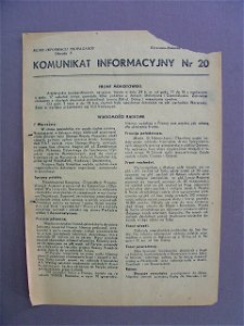 Komunikat Informacyjny nr 20
