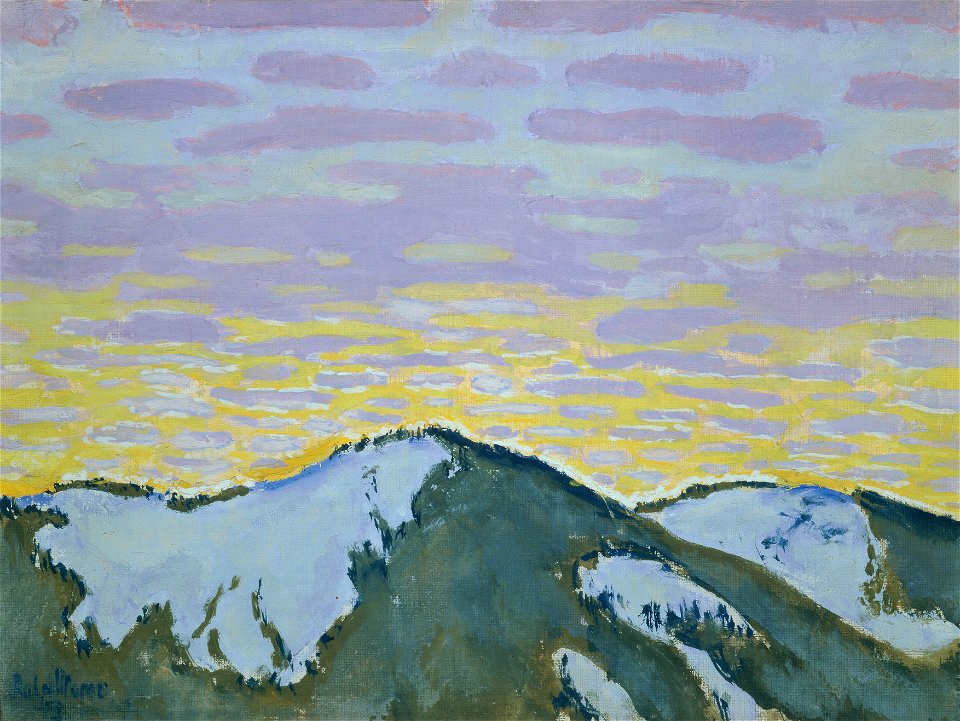 Koloman Moser - Verschneite Berggipfel in der Dämmerung - 4065 - Belvedere