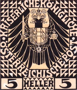 Kolo Moser - Briefmarkenentwurf- 1908