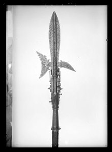 Kombinationsvapen hillebard-hjullåspistoler - Livrustkammaren - 44170. Free illustration for personal and commercial use.