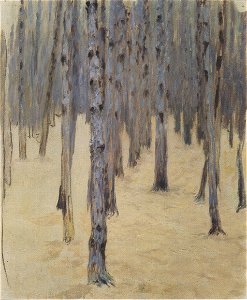 Kolo Moser - Föhrenwald im Winter - ca1907