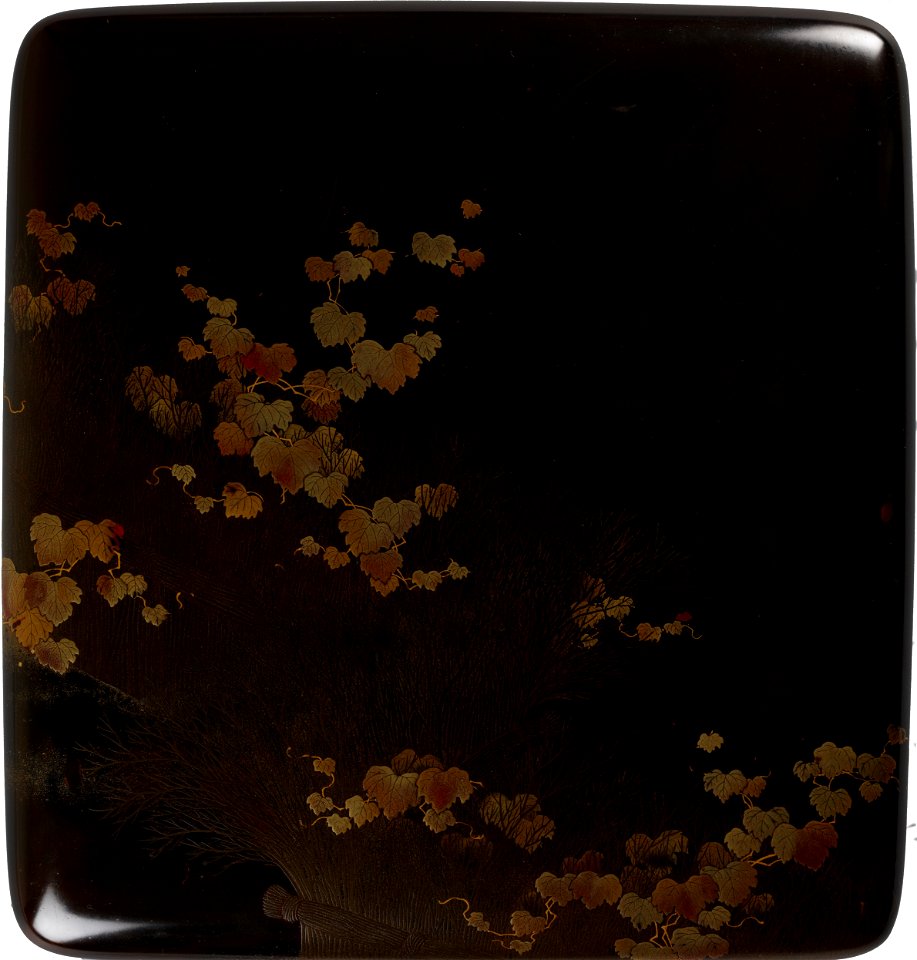 Koma Kyui - Writing Box, Ivy and brushwood fence design in maki-e lacquer - Google Art Project