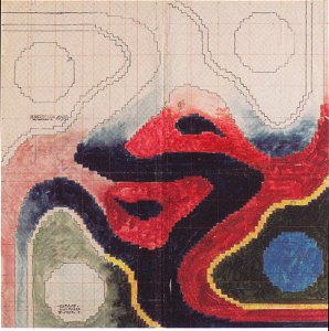 Kolo Moser - Knüpfpolsterentwurf - 1898