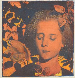Kolo Moser - Mädchen in Rosen2 - 1898