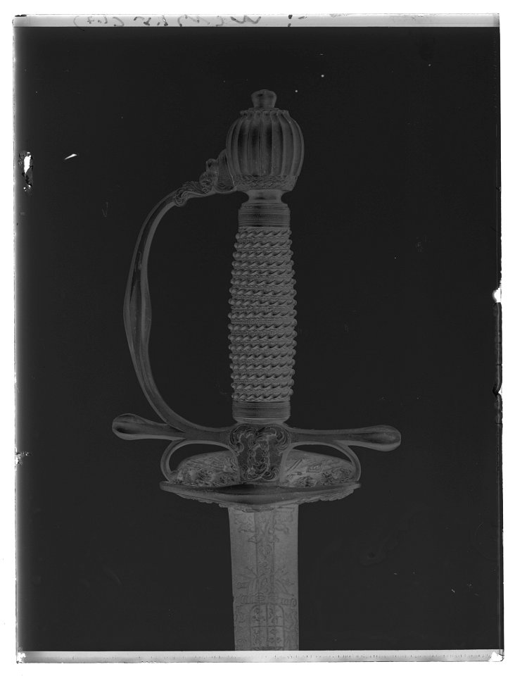 Kommendervärja, Sverige, tillverkad i Sachsen 1706-1707 - Livrustkammaren - 2461-negative