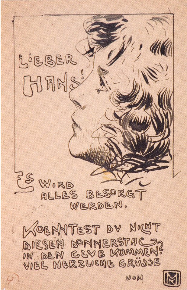 Kolo Moser - Mädchenkopf - 1896