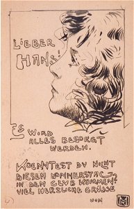 Kolo Moser - Mädchenkopf - 1896