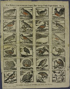 Kom kinderen, kom nu maar met hoopen, Hier kunt gy fraaije vogels koopen-Catchpenny print-SMC K 0132