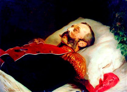 Konstantin Makovsky Alexander II na smertnom odre 1881