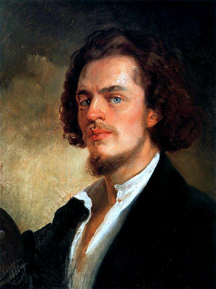 Konstantin Makovsky-Self-Portrait-1856