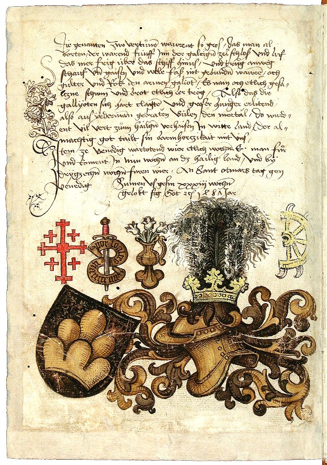 Konrad von Grünenberg - Beschreibung der Reise von Konstanz nach Jerusalem - Blatt 50v - 106