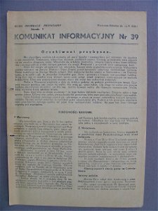 Komunikat Informacyjny nr 39
