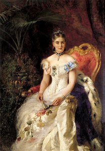 Konstantin Makovsky Portrait of Countess Volkonskaya. Free illustration for personal and commercial use.