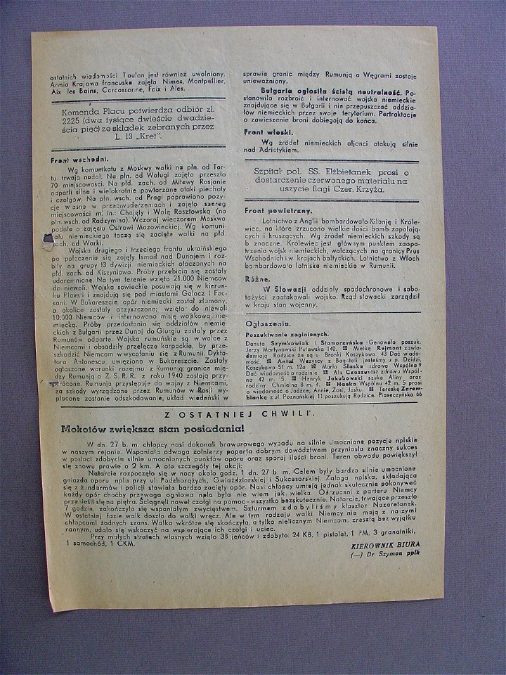 Komunikat Informacyjny nr 22 s. 2