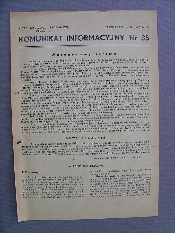 Komunikat Informacyjny nr 35