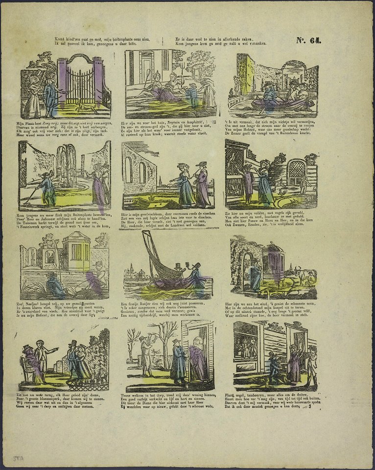 Komt kind'ren gaat ge meê, mijn buitenplaats eens zien-Catchpenny print-Borms 0953