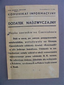 Komunikat Informacyjny – dodatek nadzwyczajny
