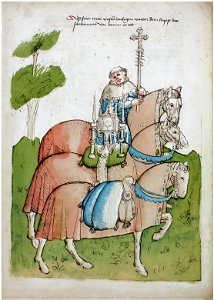 Konstanzer Richental Chronik Der Papst auf Reisen - Vortragen der Monstranz 6v