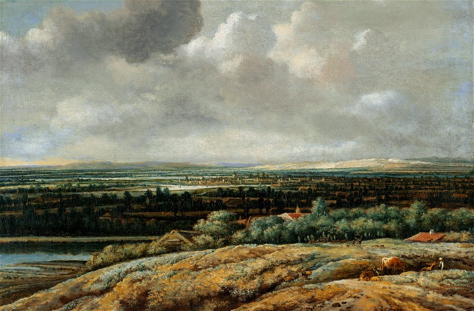 Philips Koninck - Panoramic Landscape with a City in the Background (1655)