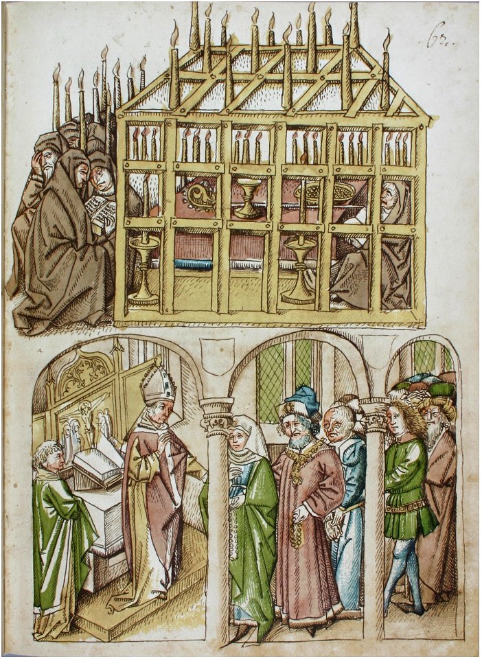 Konstanzer Richental Chronik Leichenbegängnis des Kardinals von Bari 62r