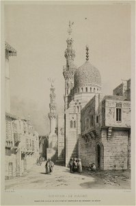 Konieh – Le Caire Mosquée dans la ville du Caire placée en comparaison des monuments de Konieh - Laborde Léon Emmanuel Simon Joseph - 1838