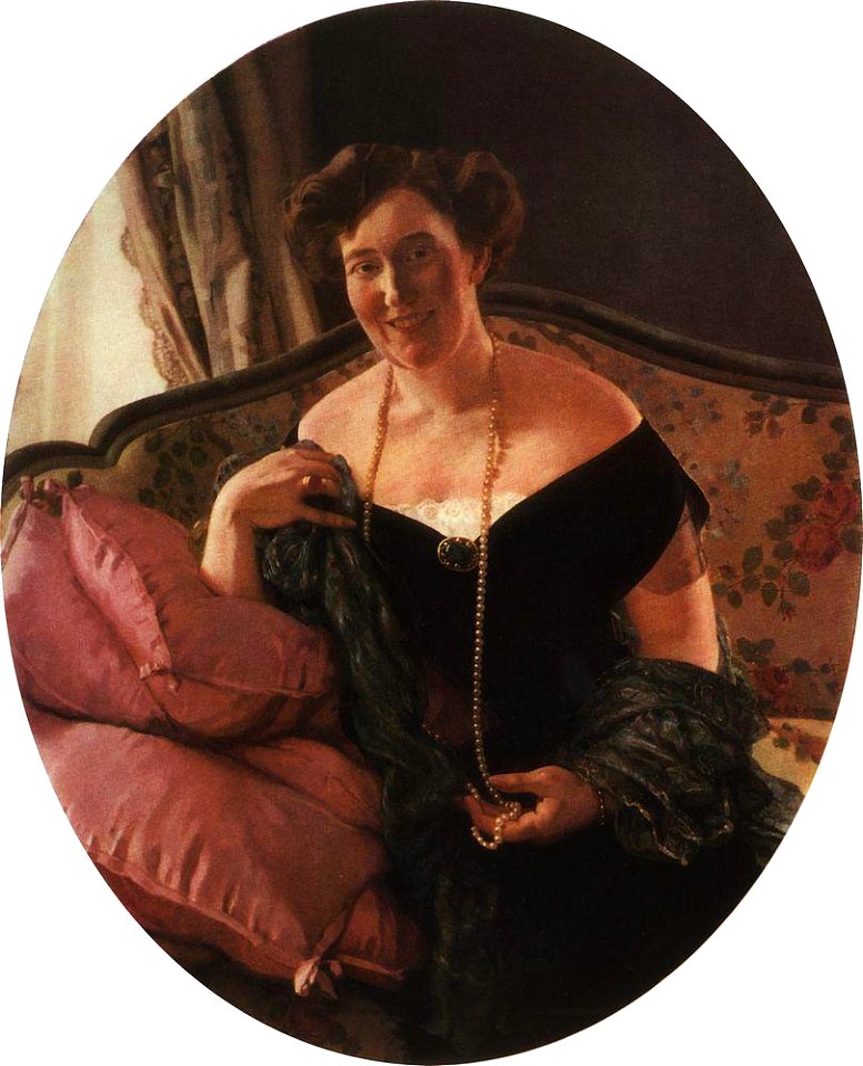 Konstantin Somov - portrait-of-m-karpova