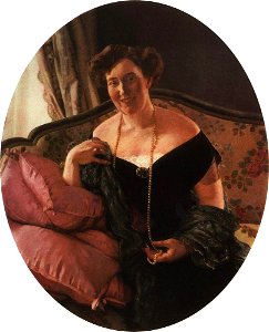 Konstantin Somov - portrait-of-m-karpova