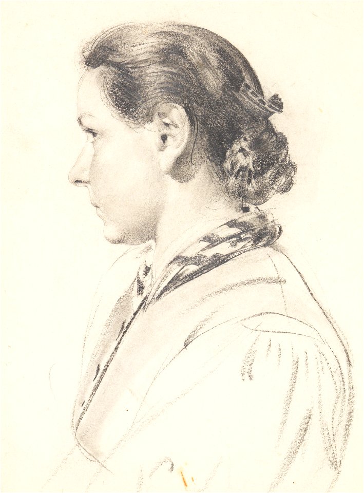 Konrad Boese Junge Frau im Profil ca1900