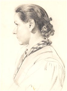 Konrad Boese Junge Frau im Profil ca1900