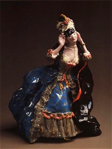 Konstantin Somov - lady-taking-off-a-mask