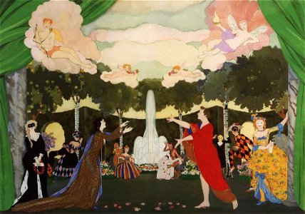 Konstantin Somov - the-curtain-sketch-for-the-free-theater-in-moscow