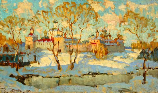 Konstantin Gorbatov - Russian Monastery in Winter