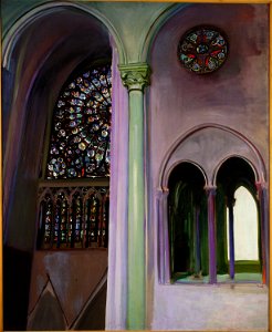 Konrad Krzyżanowski - Fragment of interior of the Notre-Dame cathedral in Paris - MP 22 - National Museum in Warsaw