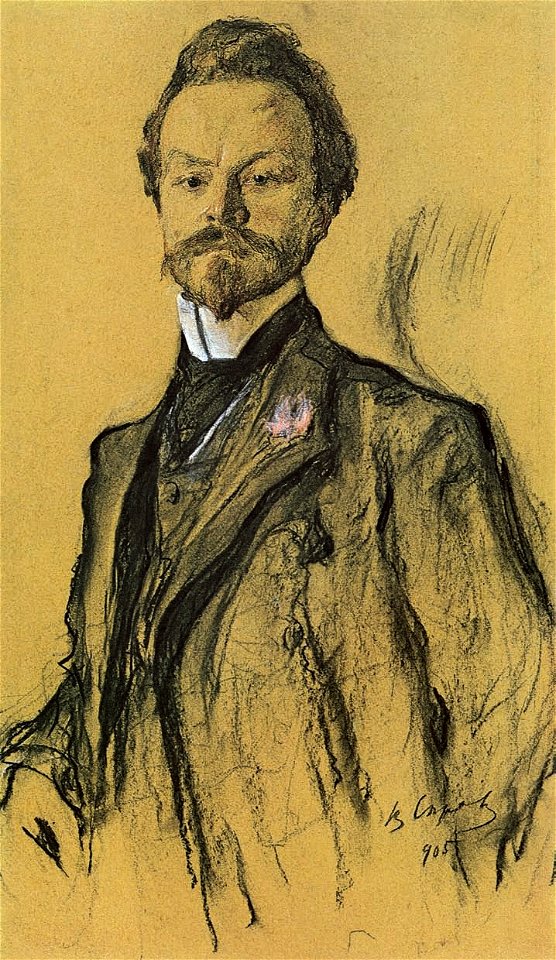 Konstantin Balmont by Valentin Serov 1905