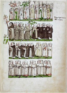Konstanzer Richental Chronik Einzug des Papstes 11v