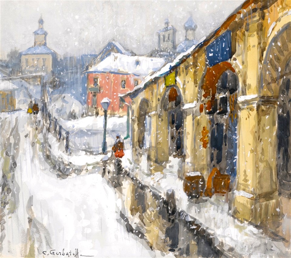 Konstantin Gorbatov - Snowy Townscape
