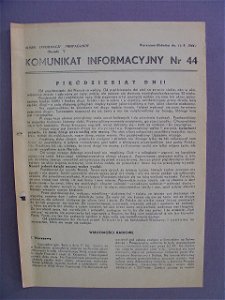 Komunikat Informacyjny nr 44