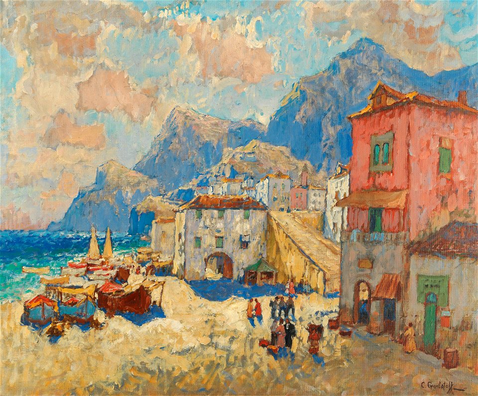 Konstantin Gorbatov - A coastal town in Spain