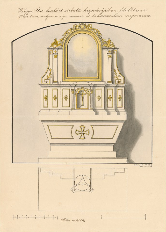 Konrád Švestka - Návrh na oltár pre kaplnku - K 18601 - Slovak National Gallery