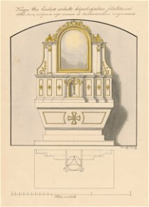 Konrád Švestka - Návrh na oltár pre kaplnku - K 18601 - Slovak National Gallery