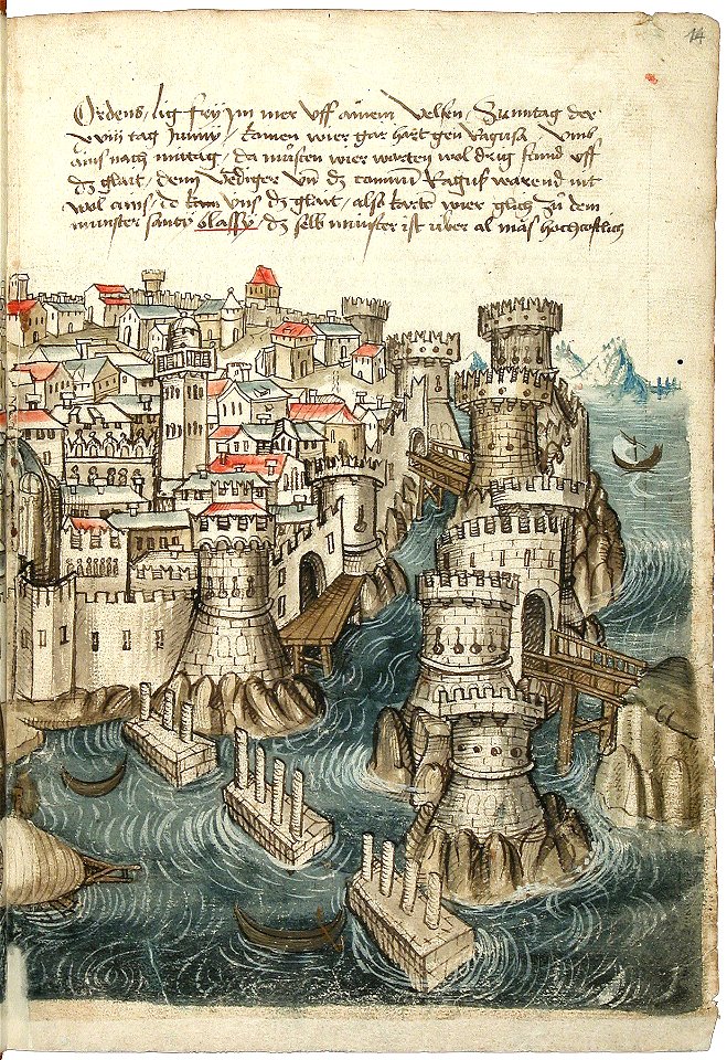 Konrad von Grünenberg - Beschreibung der Reise von Konstanz nach Jerusalem - Blatt 14r - 033